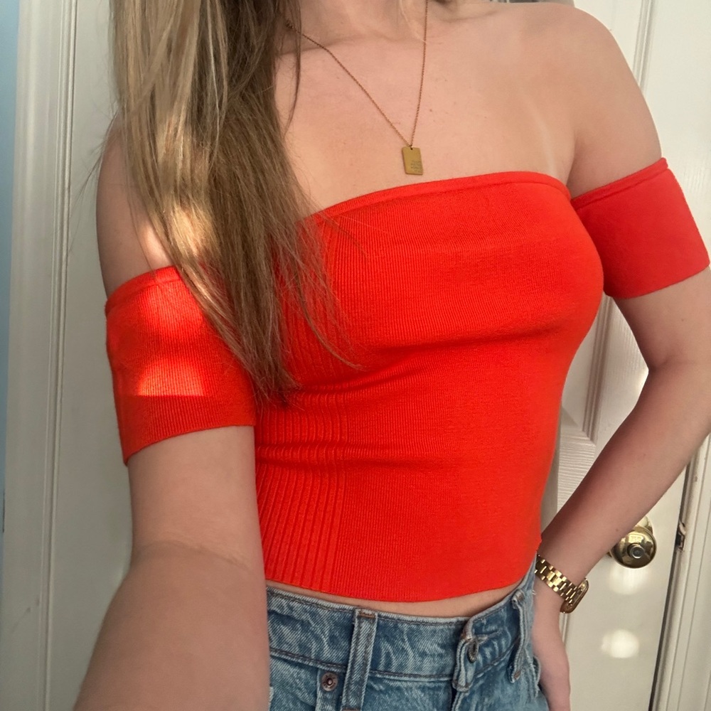 New Orange Summer Crop Top